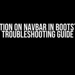 Transition on Navbar in Bootstrap: A Troubleshooting Guide