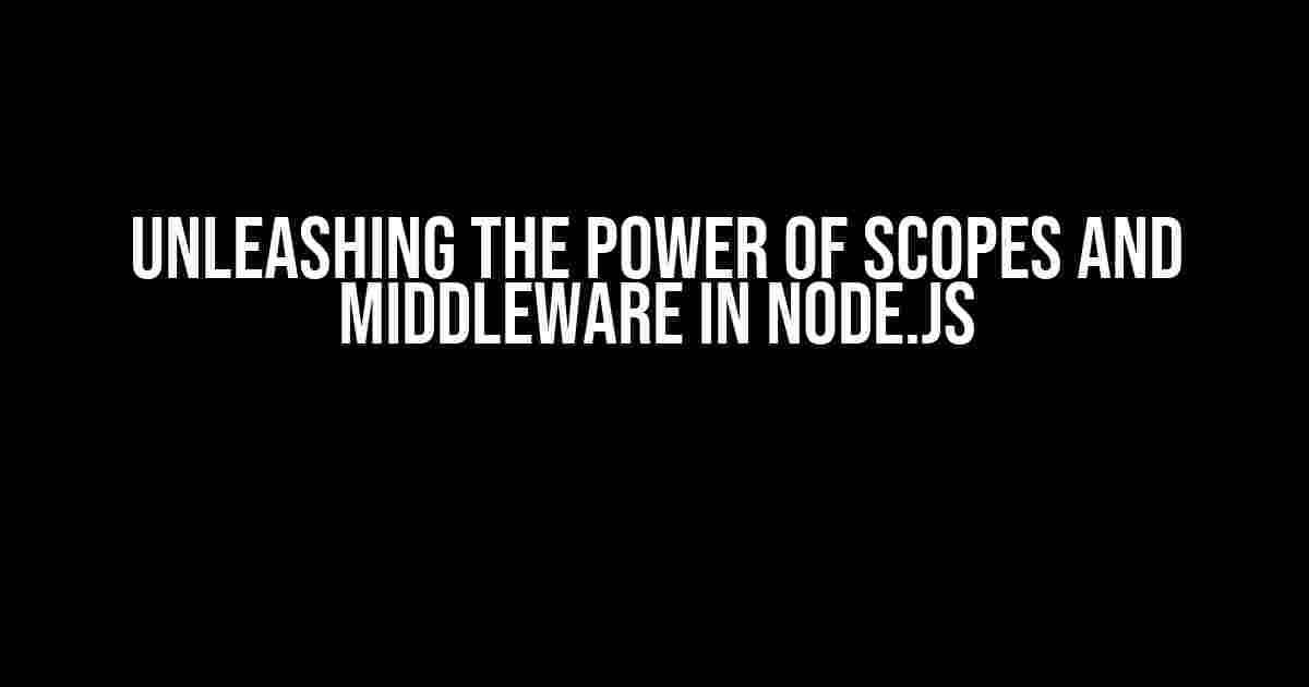 Unleashing the Power of Scopes and Middleware in Node.js